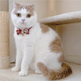 Load image into Gallery viewer, Chirimen Kimono Bow Tie Cat Collar