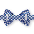 Load image into Gallery viewer, Lake Blue Gingham Dog Bow Tie