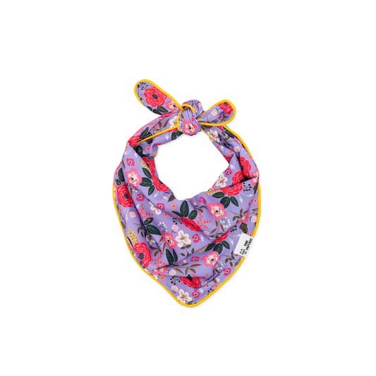 Vera Purple Floral Double Sided Dog Bandana