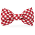 Load image into Gallery viewer, Red Gingham Dog Bow Tie
