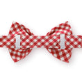Load image into Gallery viewer, Red Gingham Dog Bow Tie