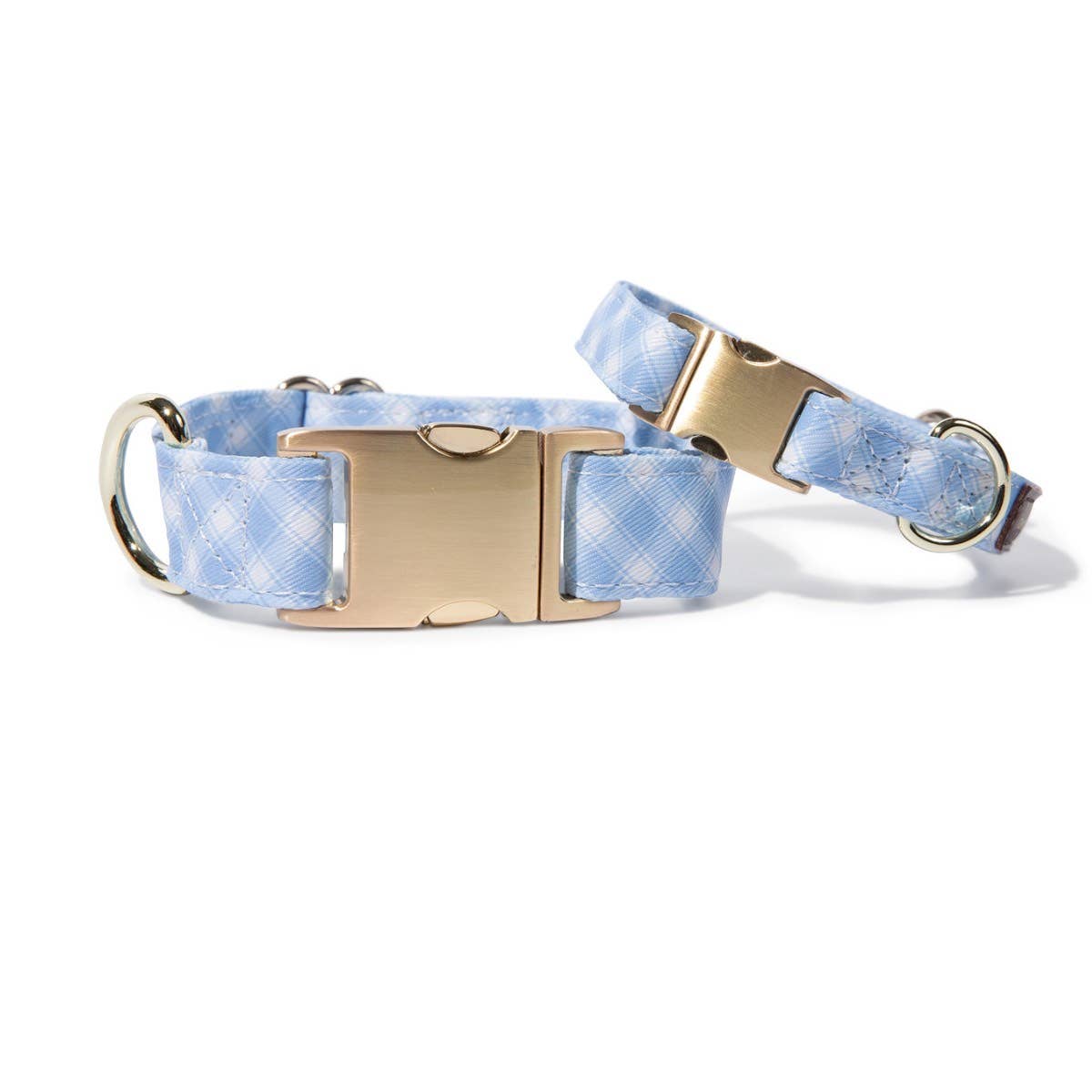 Rory Blue Gingham Dog Collar
