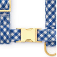 Load image into Gallery viewer, Lake Blue Gingham Dog Harness