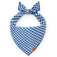 Load image into Gallery viewer, Lake Blue Gingham Dog Bandana