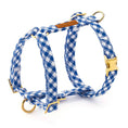 Load image into Gallery viewer, Lake Blue Gingham Dog Harness
