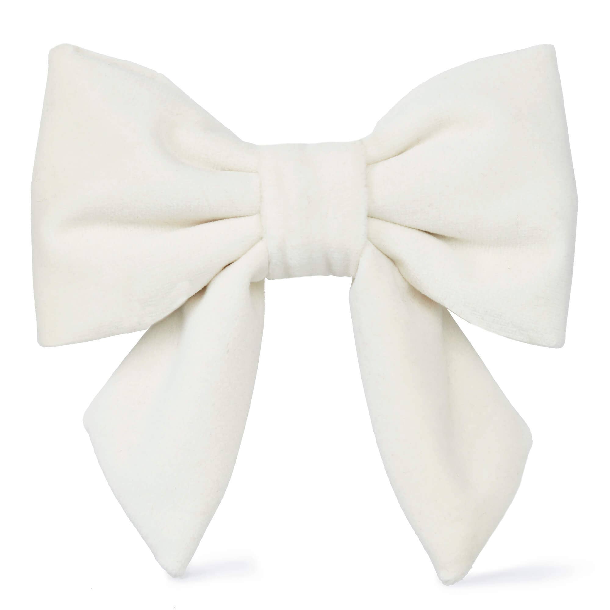 Ivory Velvet Lady Dog Bow