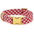 Load image into Gallery viewer, Red Gingham Dog Collar
