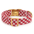Load image into Gallery viewer, Red Gingham Dog Collar

