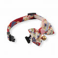 Load image into Gallery viewer, Chirimen Kimono Bow Tie Cat Collar
