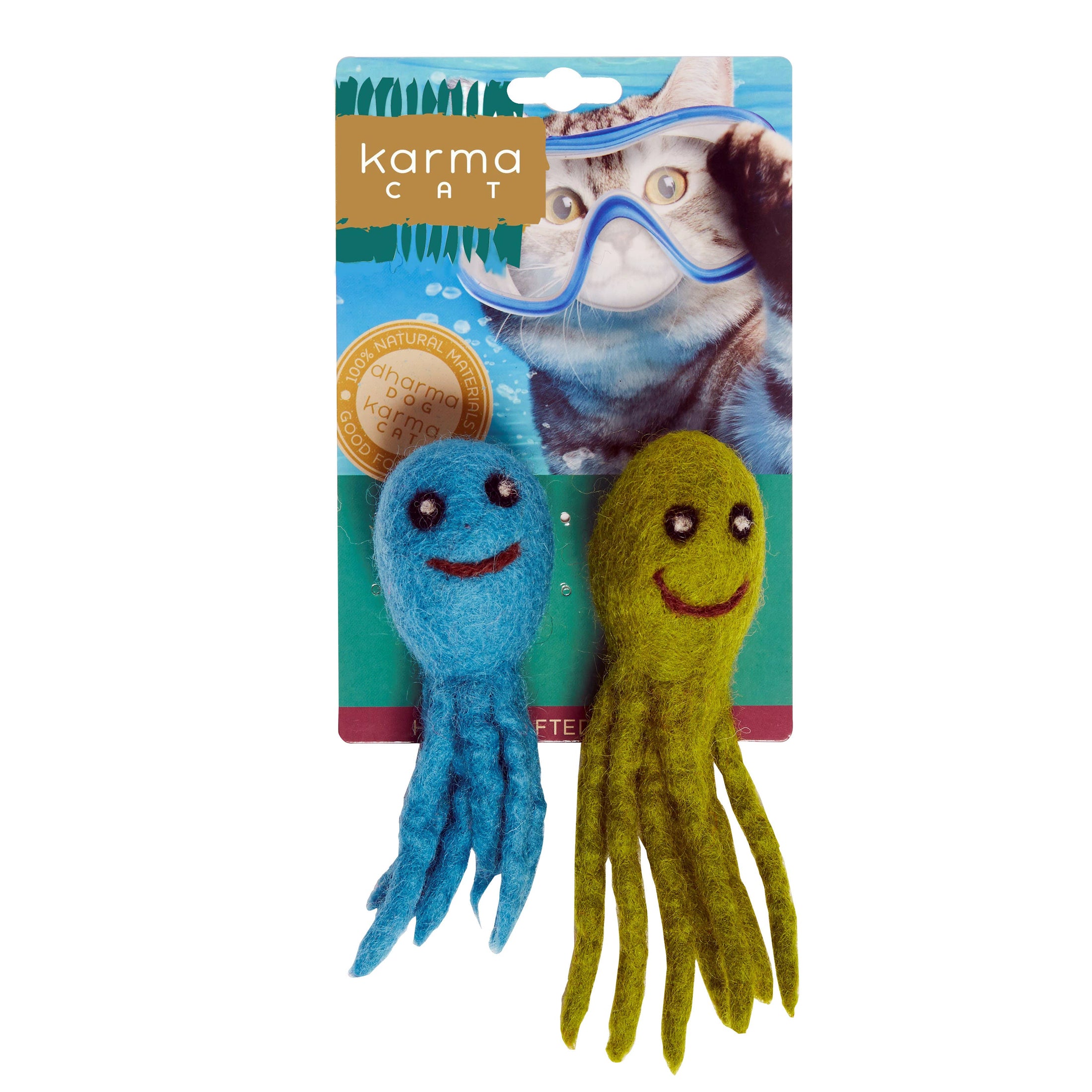 Octopus Wool Cat Toy - Pack of 2