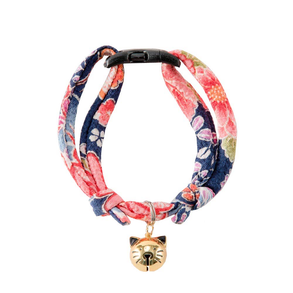 Chirimen Hanabi Fireworks Cat Collar
