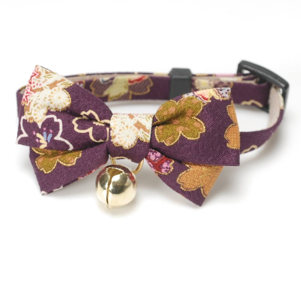 Kimono Bow Tie Cat Collar