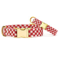 Load image into Gallery viewer, Red Gingham Dog Collar
