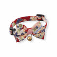 Chirimen Kimono Bow Tie Cat Collar