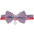 Load image into Gallery viewer, Plaid Bowtie Cat Collar with Pearl

